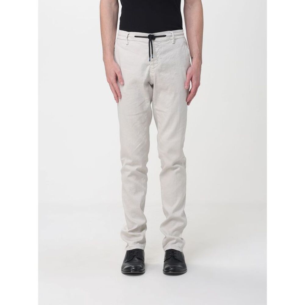Mason's Linen And Cotton Blend Drawstring Trousers